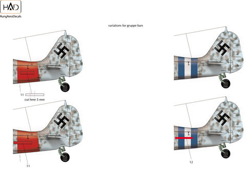 HAD Models 48116 1/48 Fw-190 A-8 / R2 red 4 ”Ur Sau”; Red16 ”Schwarzer Panter”) decal Sheet