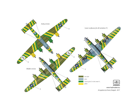 HAD Models 48152 1/48 B-24 D Green Dragon USAAF decal sheet
