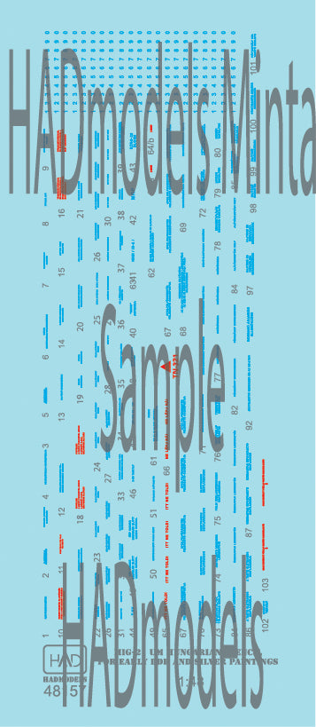 HAD Models 48157 1/48 MiG-21 UM HUnAF stencils for DDR and Silver painting decal sheet