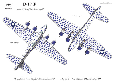 HAD Models 48159 1/48 B-17F spotted Cow USAAF decal sheet