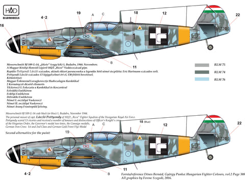 HAD Models 48174 1/48 Messerschmitt Bf 109 G-14decal sheet