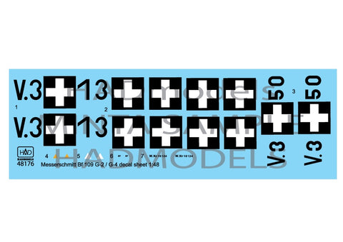 HAD Models 48176 1/48 Messerschmitt Bf 109 G-2/G-4 decal sheet