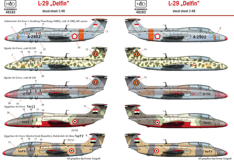 HAD Models 48183 1/48 L-29 decal sheet