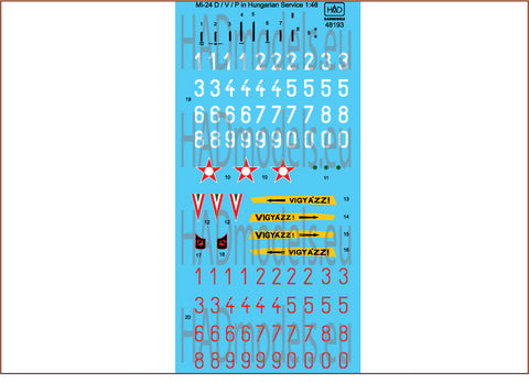 HAD Models 48193 1/48 Mi-24D / V / P in Hungarian Servis decal sheet