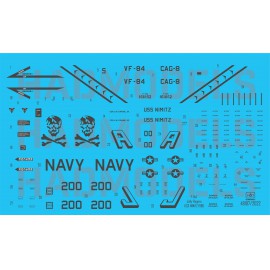 HAD Models 48197/2023 1/48 F-14A VF-84 Jolly Rogers 1986 low visibility decal sheet with stencils  REPRINT