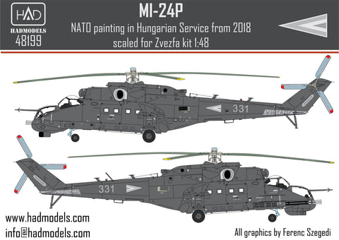 HAD Models 48199 1/48 Mi-24P NATO painting in Hungarian service decal sheet