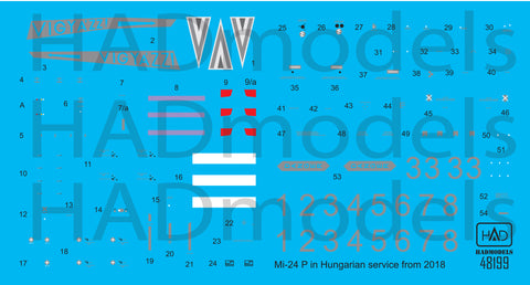 HAD Models 48199 1/48 Mi-24P NATO painting in Hungarian service decal sheet