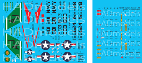 HAD Models 48214 1/48 RA-5C Vigilante / USS Nimitz decal sheet