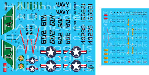 HAD Models 48215 1/48 RA-5C Vigilante / USS Nimitz decal sheet