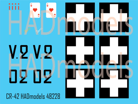 HAD Models 48228 1/48 CR-42 keresztes part 2 decxal sheet