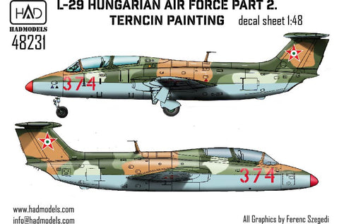 HAD Models 48231 1/48 L-29 Hungarian Air Force Part 2. decal sheet