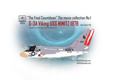 HAD Models 48241 1/48 S-3A Viking ”Final Countdown” collection decal sheet