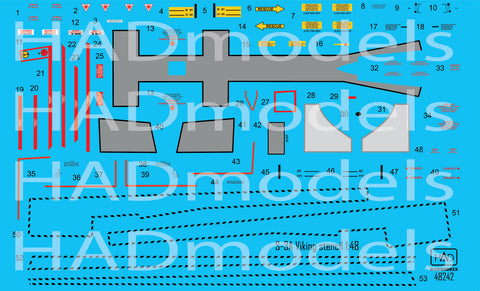 HAD Models 48242 1/48 S-3A Viking Stencil set decal sheet