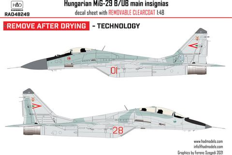 HAD Models 48249 1/48 MiG-29 B/UB decal sheet