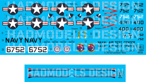 HAD Models 48256 1/48 A-7E US NAVAL Air Test Center ” The final Countdown” decal sheet