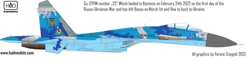 HAD Models 48257 1/48 Ukrainian Su-27 P1M (Flanker B) decal sheet