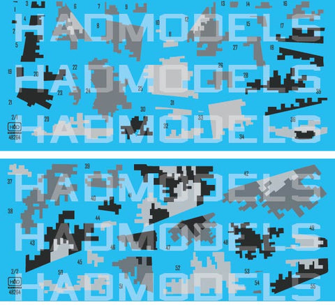 HAD Models 48264 1/48 SU-25 Ukrainian Digit Camouflage Part 1 decal sheet