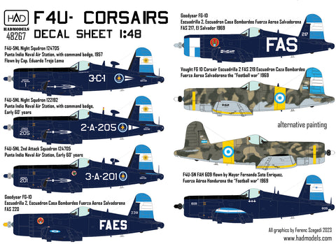HAD Models 48267 1/48 F4U- Corsairs decal sheet Part 2