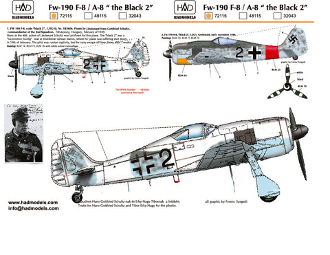 HAD Models 72115 1/72 Fw-190 F-8 / A-8 (Luftwaffe ”black 2”)