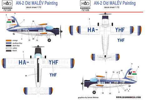 HAD Models 72128 1/72 AN -2 old Mal?v decal sheet