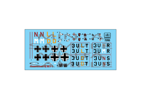 HAD Models 72152 1/72 Messerschmitt Bf 110 D-3 ”Afrika” Part 1 decal sheet