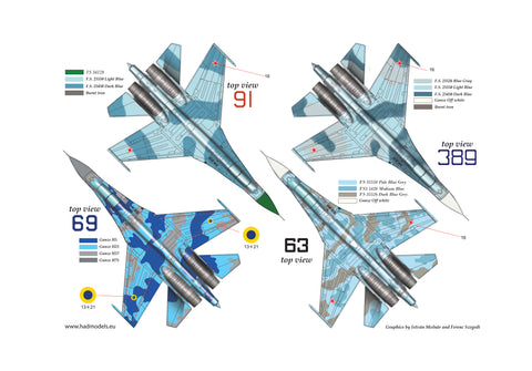 HAD Models 72161 1/72 Su-27 UB decal sheet