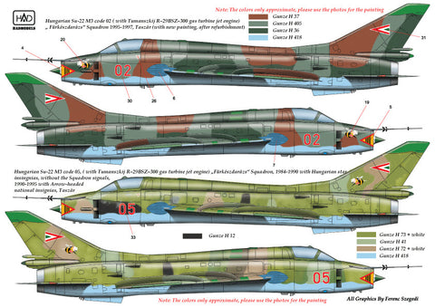 HAD Models 72172 1/72 Su-17 / 22 decal sheet