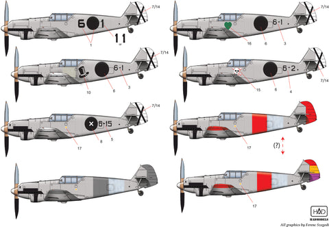 HAD Models 72184 1/72 Messerschmitt Bf 109 A decal sheet