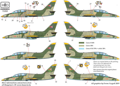 HAD Models 72202 1/72 L-39 Hungarian with DDR painting decal sheet