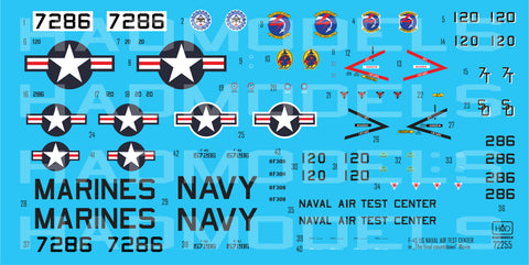 HAD Models 72255 1/72 F-4J US NAVAL Air Test Center ” The final Copuntdown” decal sheet