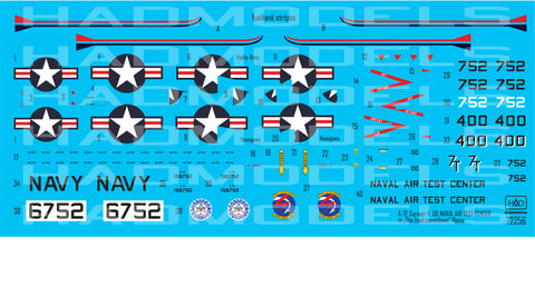 HAD Models 72256 1/72 A-7E US NAVAL Air Test Center ” The final Copuntdown” decal sheet