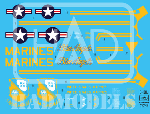 HAD Models 72269 1/72 C-130J Hercules ”Fat Albert” decal sheet