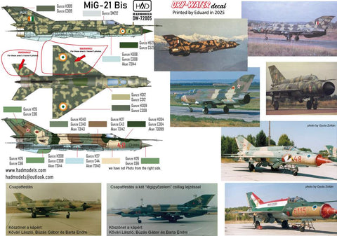 HAD Models DW-72005 1/72 MiG-21 Bis decal sheet