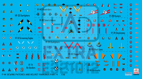 HAD Models E321012 1/32 F-14 Patches and helmet markings PART 4 decal sheet