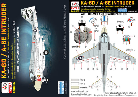 HAD Models E481005 1/48 A-6E Intruder ”The final Countdown” decal sheet