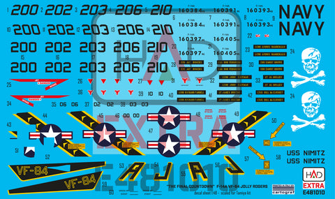 HAD Models E481010 1/48 F-14A VF-84 ?the final countdown” extended version decal sheet