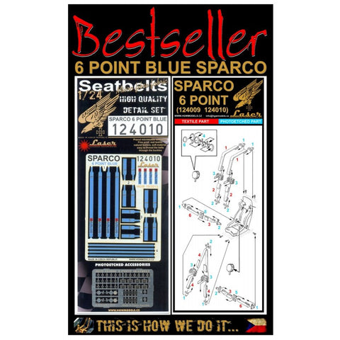 HGW 124010 1/24 Sparco Blue - Six Point