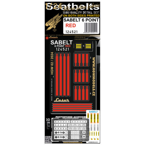 HGW 124521 1/24 SABELT 6 POINT RED