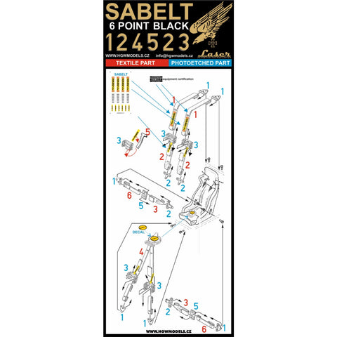 HGW 124523 1/24 SABELT 6 POINT BLACK
