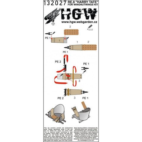 HGW Models 132027 1/32 RE.8 Harry Tate 2 sets | Wingnut Wings