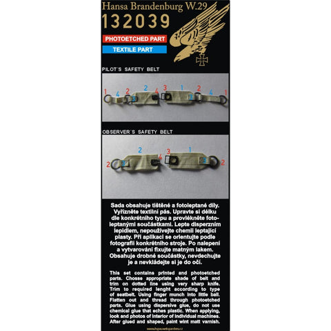 HGW Models 132039 1/32 Hansa Brandenburg W.29 2 sets | Wingnut Wings