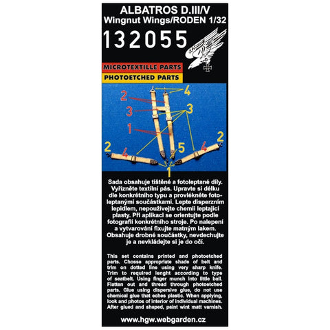 HGW Models 132055 1/32 Albatros D.III / D.Va 2 sets | Wingnut Wings, Roden