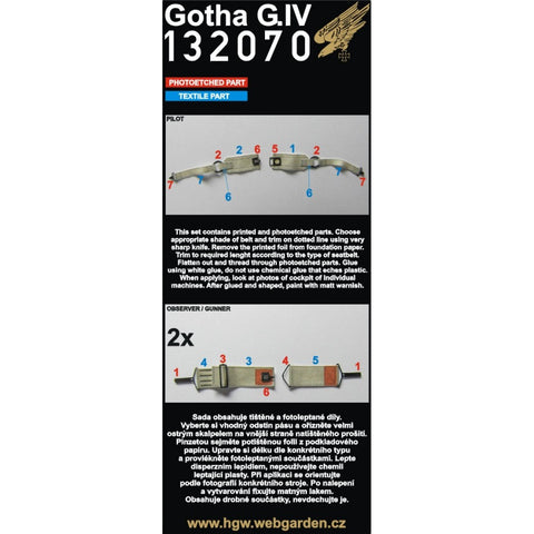 HGW Models 132070 1/32 GOTHA G.IV 2 sets | Wingnut Wings