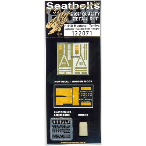 HGW Models 132071 1/32 P-51D Mustang + Dinghy resin pillow included | Tamiya