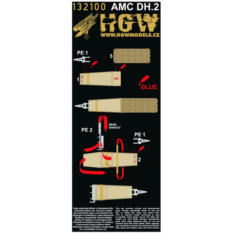 HGW Models 132100 1/32 AMC DH.2 2 sets | Wingnut Wings