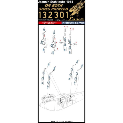 HGW Models 132301 1/32 Jeannin Stahltaube pre-cut (laser) | double-sided printing
