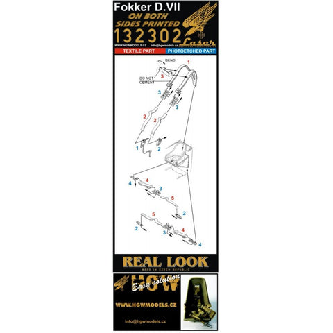 HGW Models 132302 1/32 Fokker D.VII pre-cut (laser) | double-sided printing
