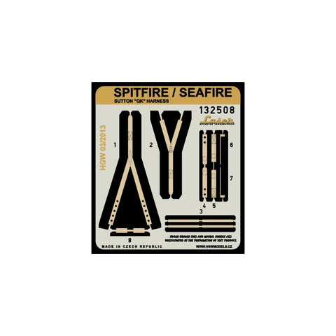 HGW Models 132508 1/32 Sutton "QK" Harness pre-cut (laser) | Spitfire / Seafire