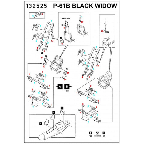 HGW Models 132525 1/32 P-61B Black Widow pre-cut (laser) | HobbyBoss