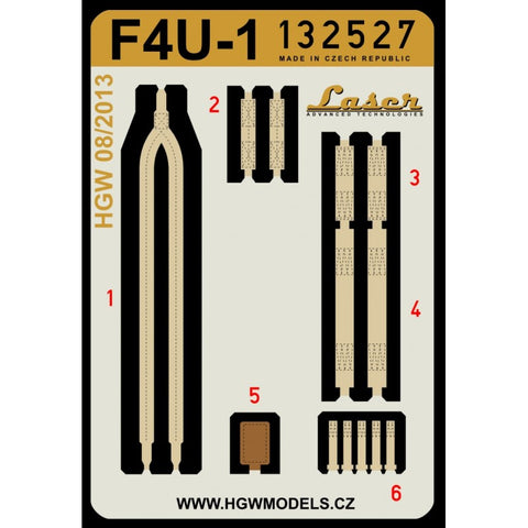 HGW Models 132527 1/32 F4U-1 Corsair pre-cut (laser) | Tamiya